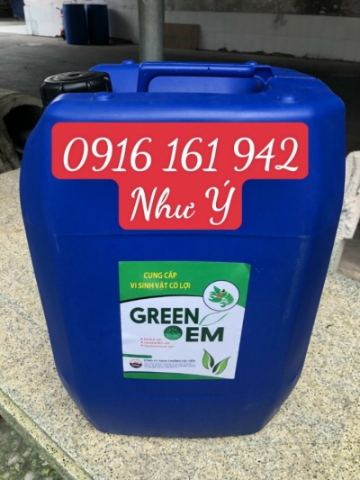 GREEN EM : men vi sinh EM , chế phẩm sinh học phân hủy chất cạn bã đáy ao