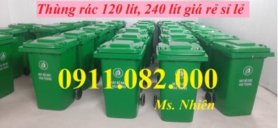 Xả kho thùng rác nhựa giá rẻ- thùng rác inox, thùng rác 120l, 240l,660l- lh 0911082000