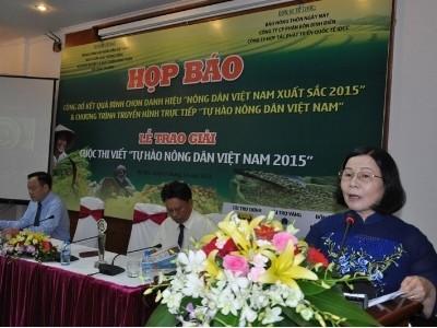 Hôm nay họp báo Chương trình bình chọn Nông dân Việt Nam xuất sắc 2015