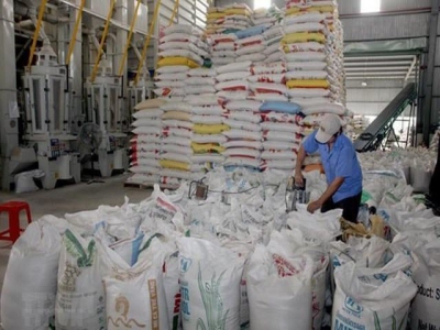Eight-month rice exports down